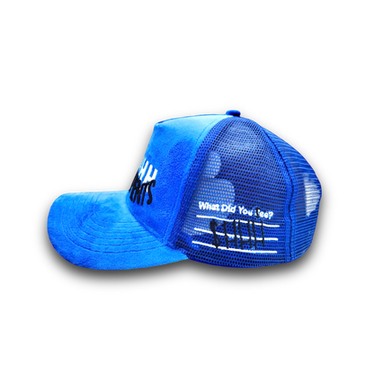 $HHH Velvet No Statements Trucker Hat - Blue