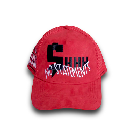 $HHH No Statements Trucker Hat - Red