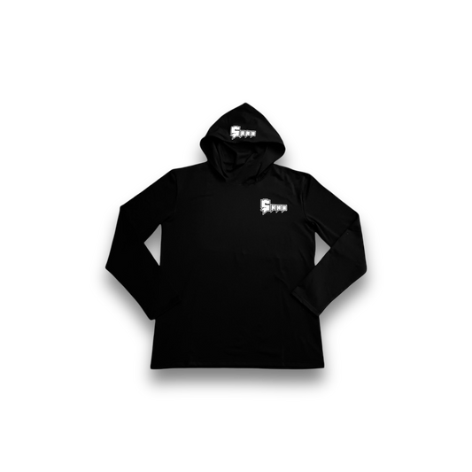 $HHH Reflective Ski Mask Hoodie - Black