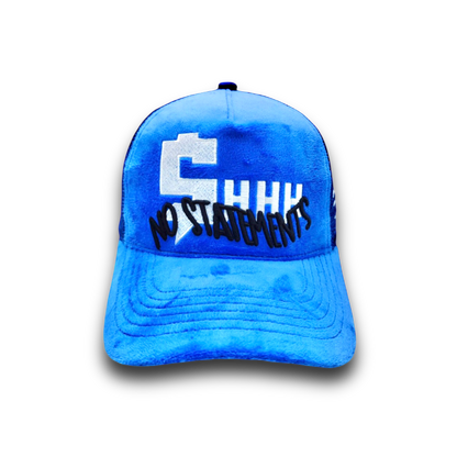 $HHH Velvet No Statements Trucker Hat - Blue