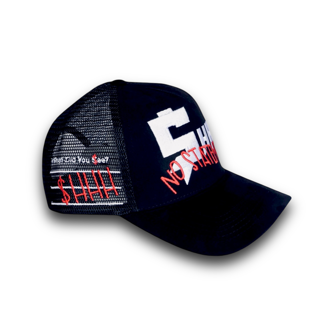 $HHH No Statements Trucker Hat - Black