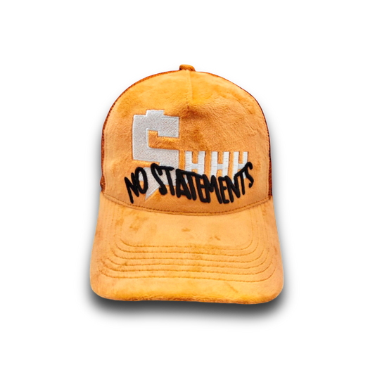 $HHH Velvet No Statements Trucker Hat - Orange